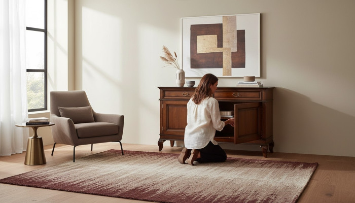 Mueble aparador de madera maciza estilo rústico cómoda consola nuevo