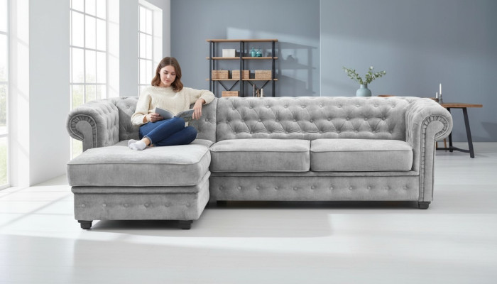 Sofá de esquina Chesterfield Sofá Sofá Muebles Sofás Sofás Esquineros