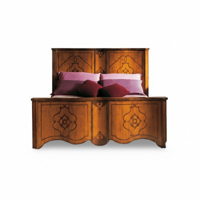 Cama marrón muebles de dormitorio diseño de madera 160x200cm acolchado camas de hotel textil