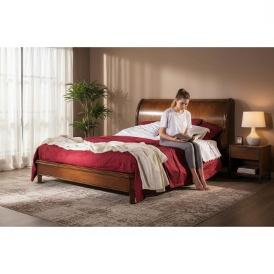 Cama acolchada de diseño de lujo, cama doble marrón 160x200 cm, muebles para dormitorio.