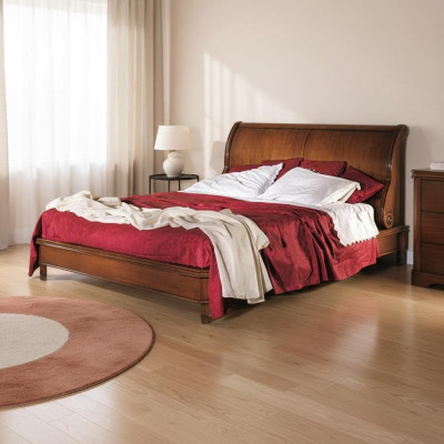 Cama acolchada de diseño de lujo, cama doble marrón 160x200 cm, muebles para dormitorio.