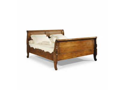 Cama Camas Cama doble Dormitorio Madera Tapizado Marrón Camas dobles Nuevo