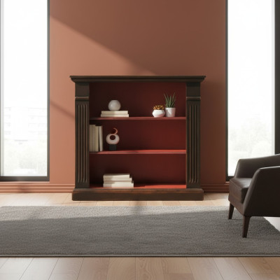 Mueble de pared de madera estantería estante independiente librería multifuncional.