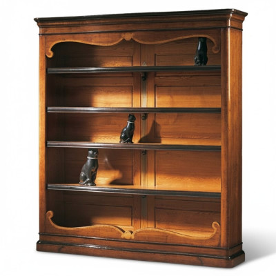 Mueble de estantería masivo de madera en Italia, muebles armarios estantes nuevos.