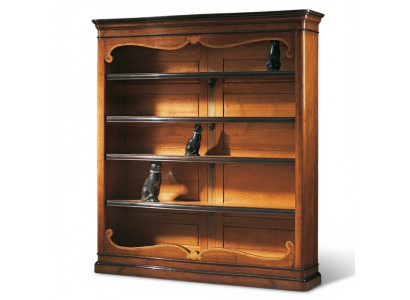 Mueble de estantería masivo de madera en Italia, muebles armarios estantes nuevos.