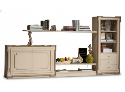 Estantería de pared para sala de estar, mueble de TV, armarios de pared, estantería de madera, muebles para sala de estar.