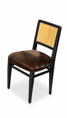 Silla de comedor de lujo, sillas Art déco de cuero diseño de madera silla Muebles italianos.