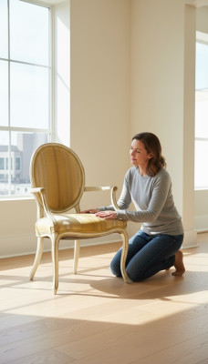 Silla sillas diseño de lujo sillón madera tapizado Art déco comedor muebles de madera