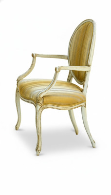 Silla sillas diseño de lujo sillón madera tapizado Art déco comedor muebles de madera