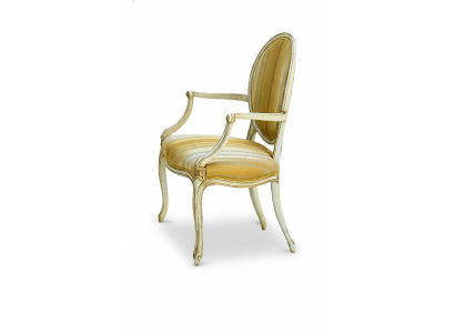 Silla sillas diseño de lujo sillón madera tapizado Art déco comedor muebles de madera