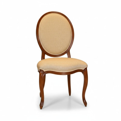Silla de comedor marrón de lujo silla de madera clásica sillas de comedor Muebles italianos nuevos