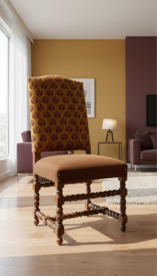 Sillas de comedor diseño de lujo Silla de respaldo de madera maciza Silla de madera Muebles italianos