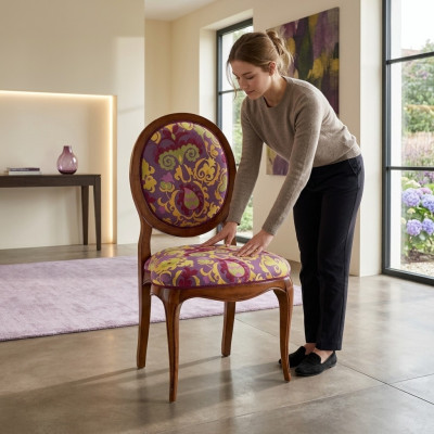 Sillas clásicas de madera Diseño de silla de madera Nuevos muebles Silla de comedor de lujo