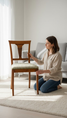 Silla Diseñador Silla de comedor de madera de lujo Silla de madera nueva Muebles clásicos Nuevas