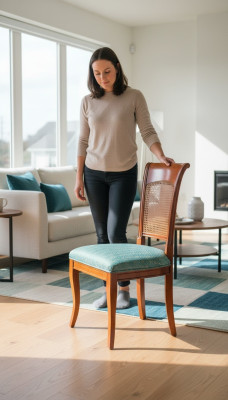 Madera real, silla de cuero, sillas de comedor, sillón, muebles italianos.