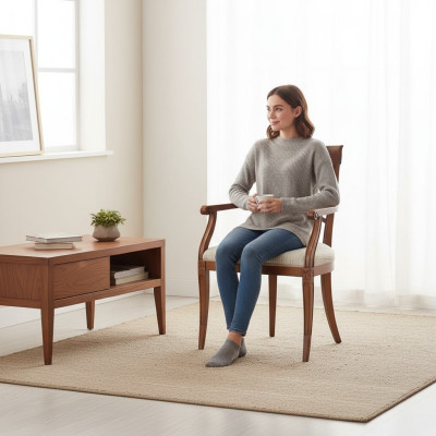 Sillas clásicas Silla Sillón Silla de madera Silla de comedor Lujo Muebles de madera Nuevos