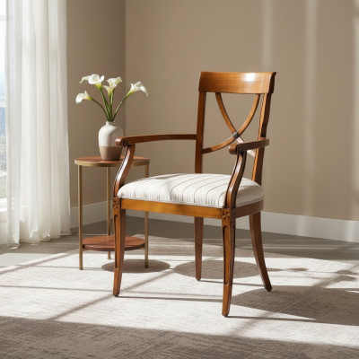 Sillas clásicas Silla Sillón Silla de madera Silla de comedor Lujo Muebles de madera Nuevos