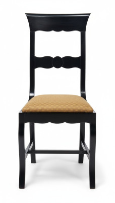 Silla de madera de diseño, silla de comedor de lujo, muebles de madera clásicos, silla.