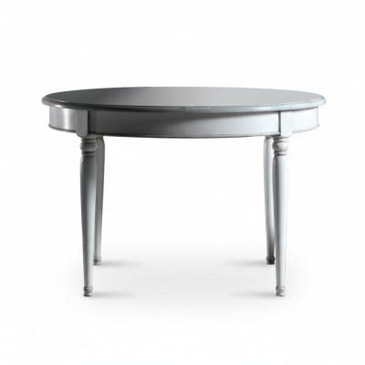 Mesa redonda de comedor, mesas de comedor, muebles, decoración, mesa de madera, blanco, Italia.