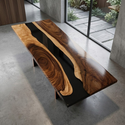 resina epoxi mesa de comedor madera real muebles macizos mesa de resina de epoxy muebles nuevos