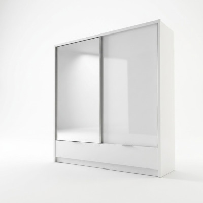 Gabinete de almacenamiento de guardarropa de 200 cm Archivador de estantes de armario con puertas correderas para oficina.