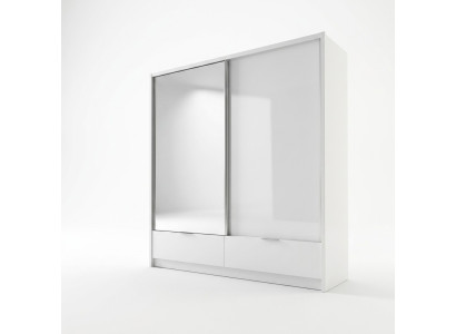 Gabinete de almacenamiento de guardarropa de 200 cm Archivador de estantes de armario con puertas correderas para oficina.