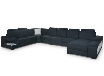 Sofá esquinero Diseño Sofá de esquina Sofá Cama Sofá Sofá Tapizado Sala de estar LED USB