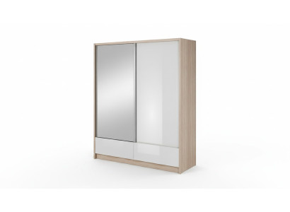 Gabinete de almacenamiento de 180 cm de ancho con puertas correderas para oficina.