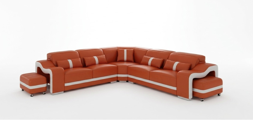 Desing Sofá en forma de L de cuero sofá rinconera sofá sofá rinconera de tela