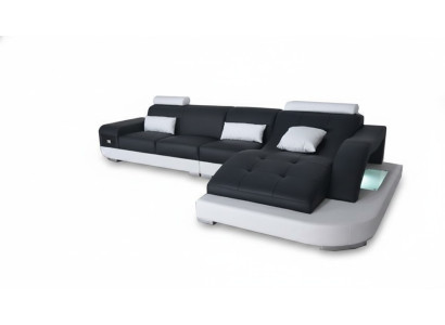 Sofá de esquina, mesa tapizada, sofá, sofás, salón con puerto USB, conjunto de lujo de esquina.