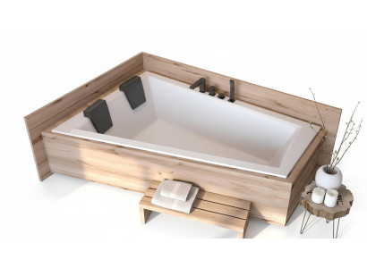 Bañera para 2 personas, bañera de esquina, baño, bañera empotrada de acrílico, diseño nuevo
