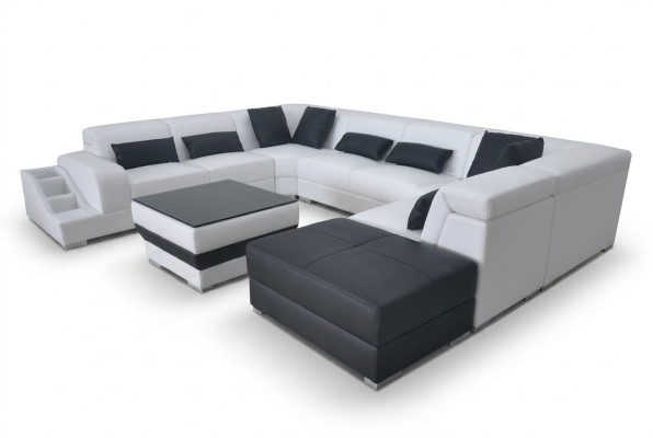 Modernos cojines de asiento conjunto de sala de estar sofá esquinero USB en forma de U nuevo