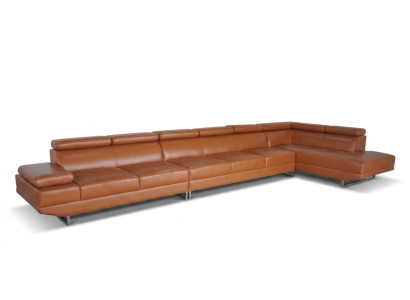 Sofá XXL Loung Dream para sala de estar con cojines, conjunto de asientos, paisaje de sala de estar, esquina de cuero +USB