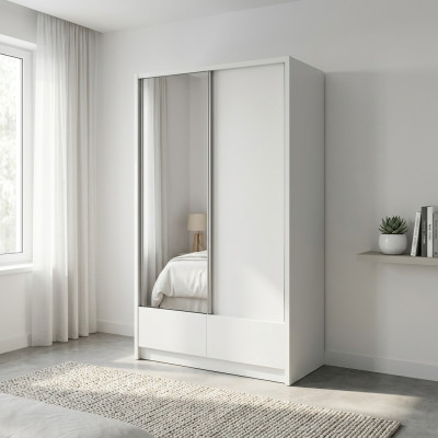 Garderobe Almacenamiento 130 cm Estantería Armario Archivo Puertas correderas Oficina