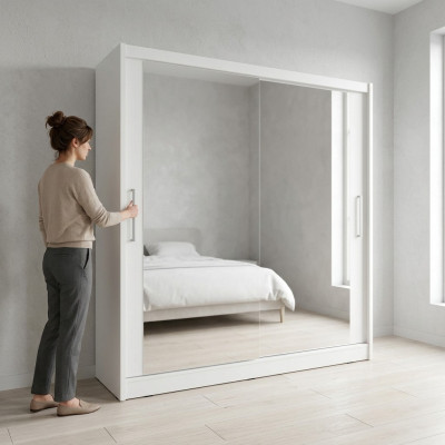 Dormitorio Espejo Armario Puertas Correderas Flotantes 200cm Armarios Ropa Puertas Correderas
