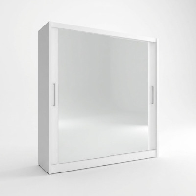 Armario de espejo para dormitorio, 200cm de altura, armarios para ropa con puertas correderas.