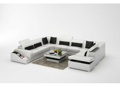 Mueble de salón - Sofá de esquina moderno con USB