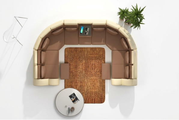 Sofá de cuero con USB, sofá de cojín, sofá esquinero, paisaje habitable, gigante XXL, relax nuevo.