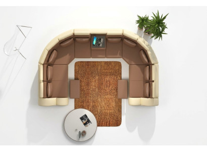 Sofá de cuero con USB, sofá de cojín, sofá esquinero, paisaje habitable, gigante XXL, relax nuevo.