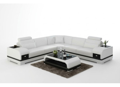 Sofá de cuero Sofá sofá Sofá de esquina Conjunto de esquina Diseño de sofá moderno G8013B