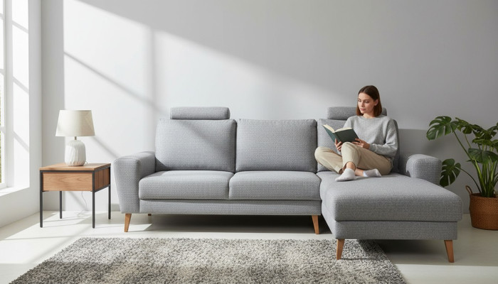 Diseño sofá esquinero sofá multifunción salón textil tapizado sofás cuero nuevo