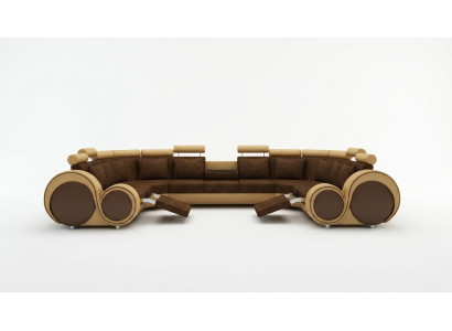 Sofá de esquina de cuero moderno Sofás de tela XXL + USB para salas de estar grandes