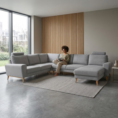 Sofá de esquina en forma de U con función de cama conjunto de sofás sofá sofás sofás, sofá en esquina.