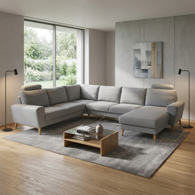 Sofá de esquina en forma de U con función de cama conjunto de sofás sofá sofás sofás, sofá en esquina.