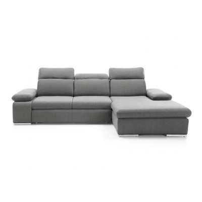 Sofá esquinero en forma de L gris Sofá esquinero con cajón-cama Sofá de salón Sofás