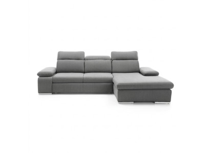 Sofá esquinero en forma de L gris Sofá esquinero con cajón-cama Sofá de salón Sofás