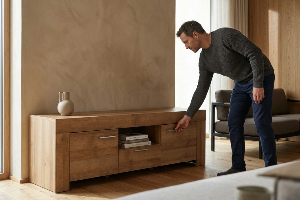 Mueble alto de televisión RTV, armario, cómoda, cómoda, tabla baja, estante de televisión de la sala de estar, nuevo.