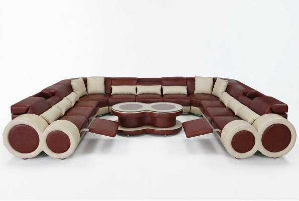Conjunto de salón sofá sofá tapizado asiento esquinero juego de sofás diseñador sofás + USB