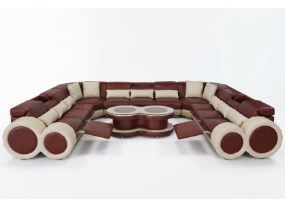 Conjunto de salón sofá sofá tapizado asiento esquinero juego de sofás diseñador sofás + USB