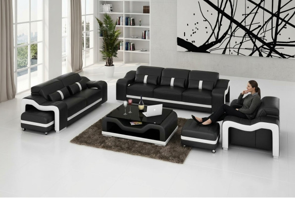 Conjunto de sofás sofá moderno asientos 3+1+1 Nuevo conjunto completo para sala de estar
